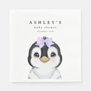Servilleta De Papel Cute Penguin Winter Baby Shower
