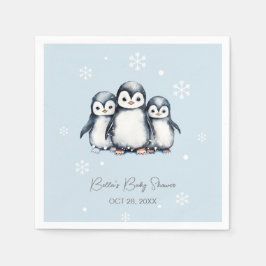 Servilleta De Papel Cute Penguin Winter Baby Shower