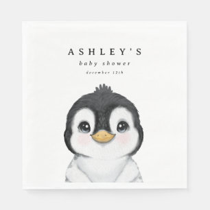 Servilleta De Papel Cute Penguin Winter Baby Shower
