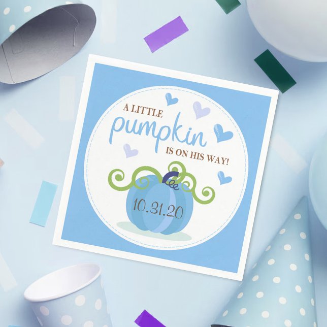 Servilleta De Papel Cute Pequeño Calabaza Boys Baby Shower (Subido por el creador)