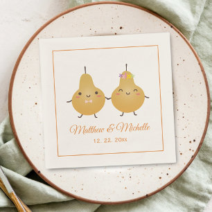 Servilleta De Papel Cute Perfect Pear Perfect Pareja Elegante Boda