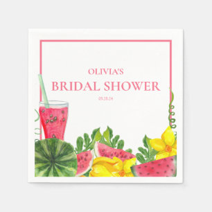 Servilleta De Papel Cute Pink Watermelon Bridal Shower