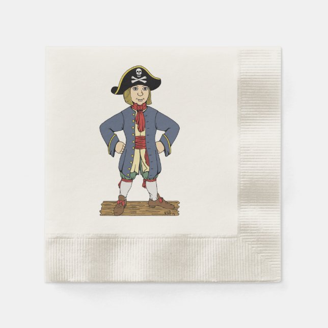 Servilleta De Papel Cute Pirate Lad (Anverso)