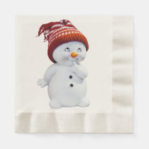 SERVILLETA DE PAPEL CUTE PLAYFUL SNOWMAN