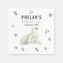 Cute Polar Bear Winter Baby Shower