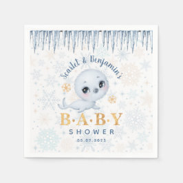 Servilleta De Papel Cute Polar Seol Arctic Baby Shower