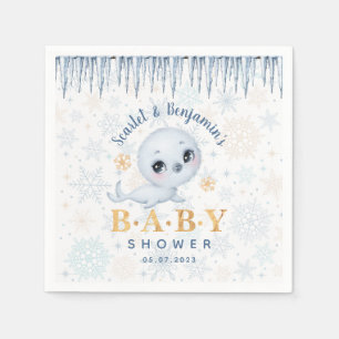 Servilleta De Papel Cute Polar Seol Arctic Baby Shower