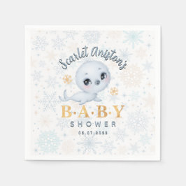 Servilleta De Papel Cute Polar Seol Arctic Baby Shower