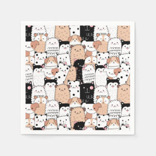Servilleta De Papel Cute Pugs