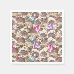 Servilleta De Papel Cute Pugs