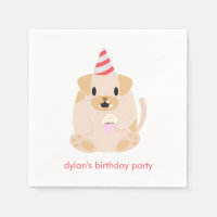 Cute Puppy Dog Kids Birday Fiesta