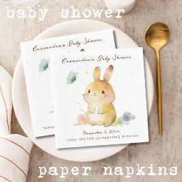 Servilleta De Papel Cute Rabbit Baby Shower