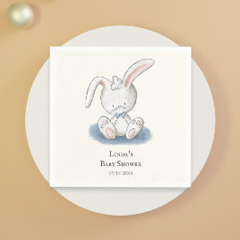 Servilleta De Papel Cute Rabbit Boy Baby Shower