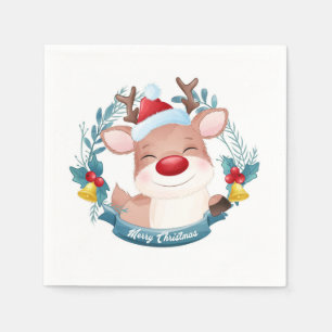 Servilleta De Papel Cute Rudolph