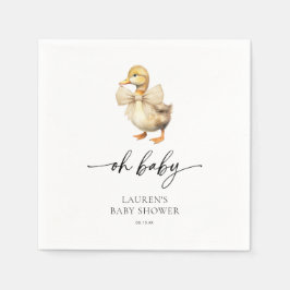 Servilleta De Papel Cute Rustic Duck Baby Shower