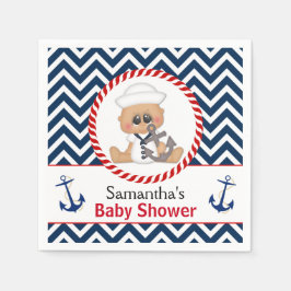 Servilleta De Papel Cute Sailor Boy Nautical Baby Shower