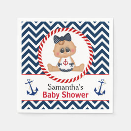 Servilleta De Papel Cute Sailor Chica Nautical Baby Shower