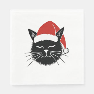 Servilleta De Papel Cute Santa Cat Lover Christmas Men Women Kids T-Sh