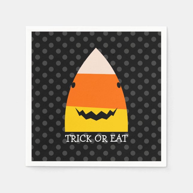 Servilleta De Papel Cute Shark Halloween Papel (Anverso)
