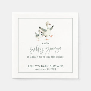 Servilleta De Papel Cute Silly Goose a punto de estar en libertad Baby
