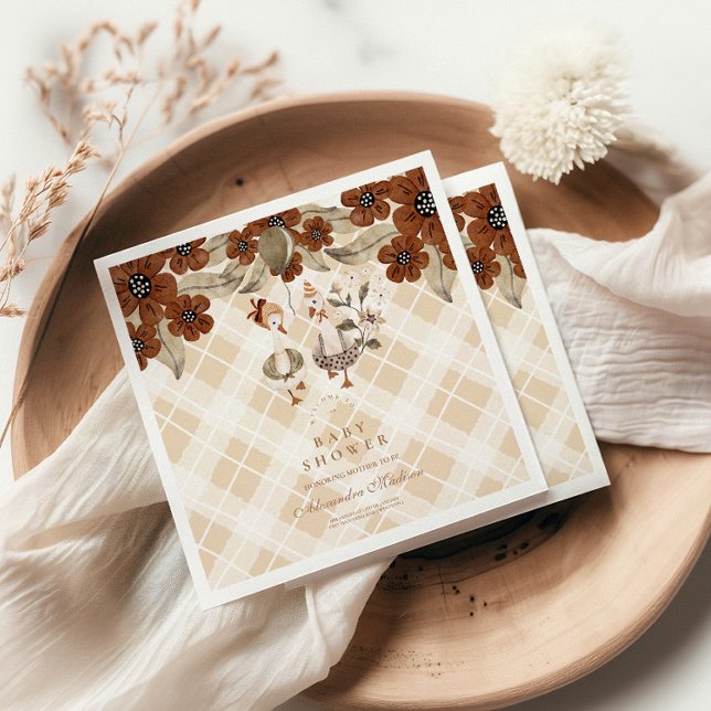 Servilleta De Papel Cute Silly Goose Baby Shower (Subido por el creador)