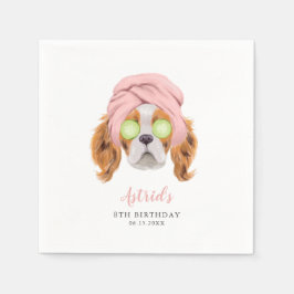 Servilleta De Papel Cute Spa Dog Girls Birday Party