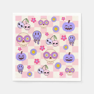 Servilleta De Papel Cute Spooky Vibes Groovy Ghost Halloween
