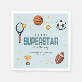 Servilleta De Papel Cute Sports Superstar Boys Baby Shower