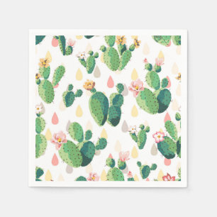 Servilleta De Papel Cute Suculento Cactus Cocktail Paper Napkins