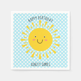 Servilleta De Papel Cute Sunshine Happy Birthday Fiesta