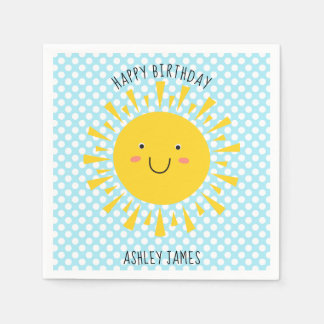 Servilleta De Papel Cute Sunshine Happy Birthday Fiesta