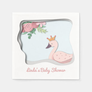 Servilleta De Papel Cute Swan Baby Shower