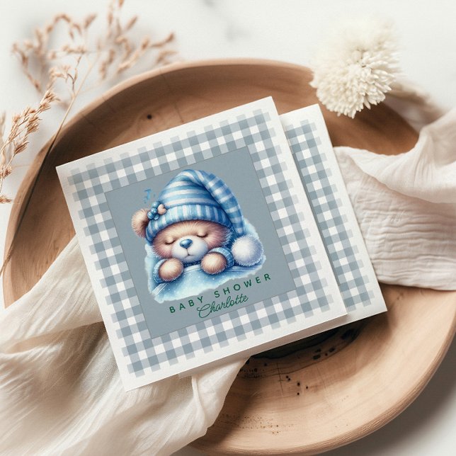 Servilleta De Papel Cute Teddy Bear Baby Shower (Subido por el creador)