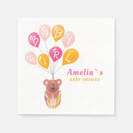 Servilleta De Papel Cute Teddy Bear Balloon Bebé Baby Shower