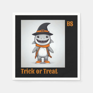 Servilleta De Papel Cute tiburón de Halloween disfrazado   Festivo 