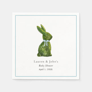 Servilleta De Papel Cute Topiary Rabbit Boy Baby Shower 