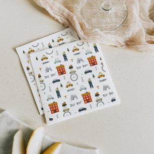 Servilleta De Papel Cute Urban Cars Birthday