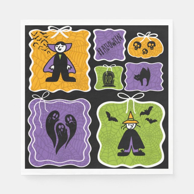 Servilleta De Papel Cute Vampire Coquette Halloween (Anverso)