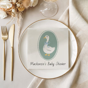 Servilleta De Papel Cute Vintage Goose Baby Shower