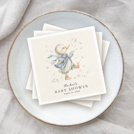 Servilleta De Papel Cute Vintage Storybook Duck Baby Shower 