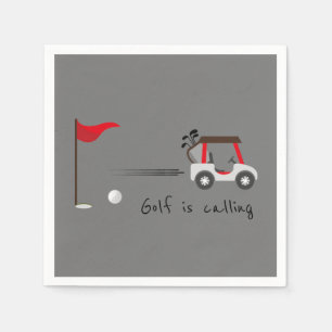 Servilleta De Papel Cute Watercolor Golf Fun Golf Calling Quote