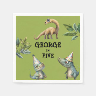 Servilleta De Papel Cute Watercolor Kids Dinosaur Theme Paper Napkin