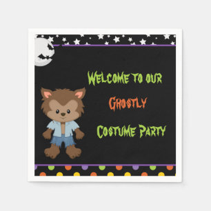 Servilleta De Papel Cute Werewolf Boy Halloween Costume Fiesta