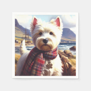 Servilleta De Papel Cute West Highland White Terrier Pintura
