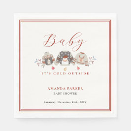 Servilleta De Papel Cute Winter Clothes Navidad Baby Shower
