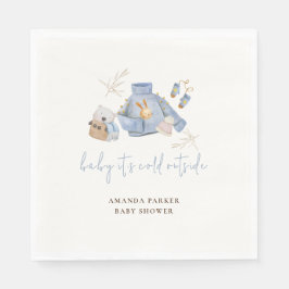 Servilleta De Papel Cute Winter Clothes Toys Chica Baby Shower