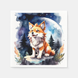 Servilleta De Papel Cute Wolf Pup Baby Shower