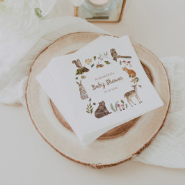 Servilleta De Papel Cute Woodland Animales Género Baby Shower Neutral