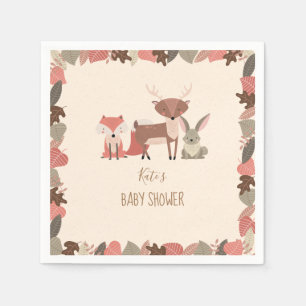 Servilleta De Papel Cute Woodland Animals Baby Shower / Sprinkle