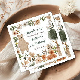 Servilleta De Papel Cute Woodland Animals Napkins Fiesta de cumpleaños